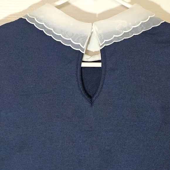 Faith and‎ Joy by Monteau Beaded Lightweight Sweatshirt Small Blue - Picture 7 of 8